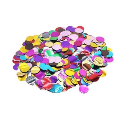 China Europe 1 Inch Multicolor Circles Party Decoration Round Fabric Glitter Metallic Gold Confetti for sale