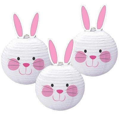 China Decoration Bunny Shaped Paper Lanterns multicolored from Europe Easter for sale