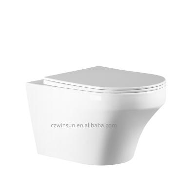 China Modern Design Space Saving Ceramic Bathroom Wall Hung Toilet for sale