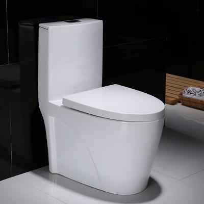 China Double-flow Factory Supply Sanitary Ware Modern Ceramic Siphon Toilet Bowl One Piece Bathroom Cabinet for sale