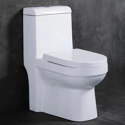 China WC Modern Sanitary Bowl Cabinet Bathroom Double-Flow Ceramic Ware One Piece Toilet With Seat Cover for sale