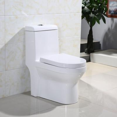 China Double-Flow Wholesale Sanitary Ware Bathroom Down Wash One Piece Toilet Bowl With Seat Cover for sale