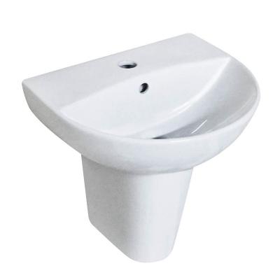 China Factory Direct Clean Easy Export Standard Bathroom Wash Basin Hand Wash Sink Ceramic Pedestal Sink For Bathroom for sale