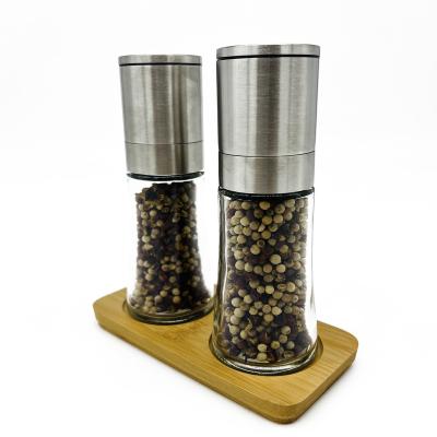 China Viable High Quality Manual Pink Grinder Stainless Steel Himalayan Salt and Pepper Grinder Set for sale