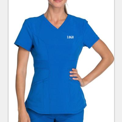 China Fashionable Wholesale Eithexu Comfortable Breathable High Quality Fabric Waterproof Medical Scrub Tops Designs For Women for sale