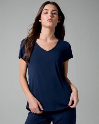 China Wholesale Plain Breathable Comfortable V-neck Stretch Plain Shirts 100% Cotton T-Shirt Custom With Big Logo For Women Top Ladies for sale