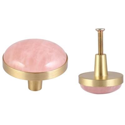 China Contemporary Wholesale Pink Quartz Mushroom Form Chrome Cabinet Pulls Furniture Hardware Aluminum Zinc Alloy Cabinet Pulls Handles And Knob for sale