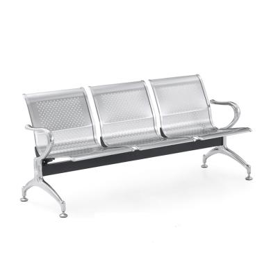 China Modern Movable Popular Stainless Steel Three Seat Waiting Chair For Airport / Hospital / Public Area W9702 for sale