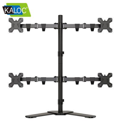 China High Quality 360 Degree Studio Desk Studio Steel Dual Arm VESA 4 in 1 Swivel Desk Mount Stand Monitor Mount for sale