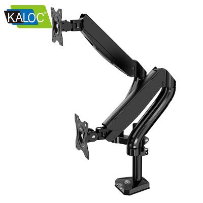 China Ergonomic Dual House Kaloc Aluminum Fender Monitor Arm With High Loading Capacity 9kg Monitor Mount for sale