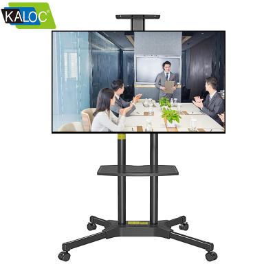 China Hotel Bedroom Mobile Funiture TV Cart With Wheels 32-65 Inch Vesa 600*400 Screens Sliding Demountable TV Mounts for sale