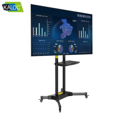 China Movable TV Cart Bracket Factory 32-65 Inch TV Stand Height 1000-1450Mm TV Mobile LCD TV Cart Stand Mount for sale