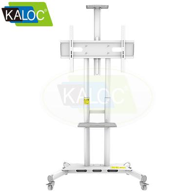 China Model White LCD LED TV Mount Kaloc Color 181/W Mobile TV Cart Fit 32 To 65 Inch LCD Led Smart TV for sale