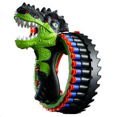 China 2021 New Toy Electronic Air Bullet Gun Toy Dinosaur Toy Shooting Game Gun Soft Toys For Boys With 34 Pcs Bullets for sale