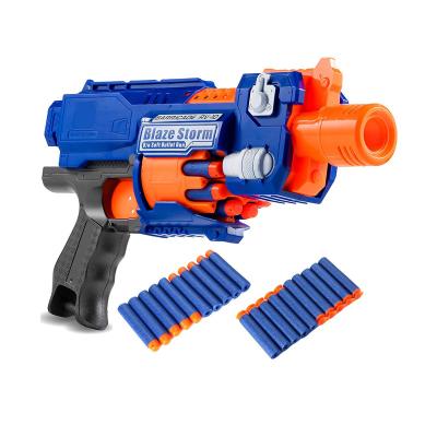 China Long Arcade Toy Motorized Blaster Toy Gun Shoots 10 Foam Safe Darts In Seconds Turning Barrel Blaster Gun 20 Darts for sale