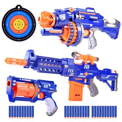 China Electronic Toy Blaster Gatling Toy Gun For Kids Motorized EVA Foam Toy Gun For Kids Boys for sale