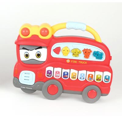 China Light Music ABC Piano Toy Musical Baby Toys Series Fire Truck Music Functions AA*3 for sale