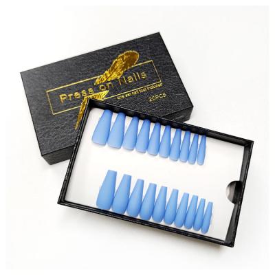 China Wholesale Design Stylus Blue Press On Nails 2021 New Product Popular for sale