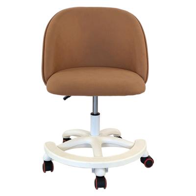 China Home Office Modern Comfortable Swivel Chair Fabric Task Rotation Armless Chair For Office for sale