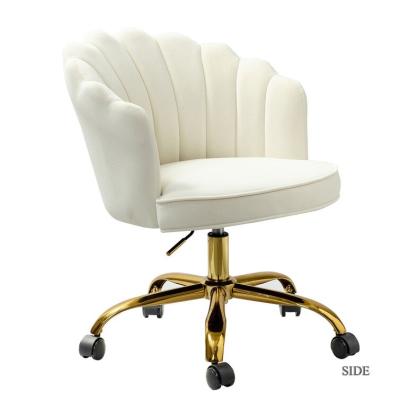 China Living Room Furniture Accent Chair White Task Chair (Size) Home Office Modern Adjustable Chair Velvet White Task Chair for sale