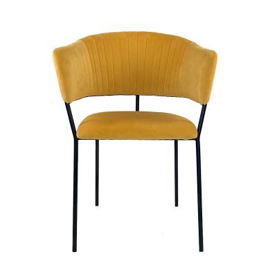 China Other Manufacturer Direct Sale Metal Leg Accent Modern Chair Armchair Yellow Chair For Restaurant for sale