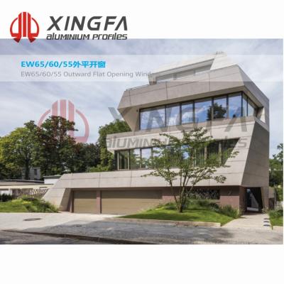 China Xingfa EW65 Apartment Outdoor Swing Casement Window Opening Aluminum Glass Swing Balcony for sale