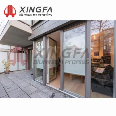 China Xingfa ED55 Modern Aluminum Alloy Frame Modern Casement Glass Door for sale