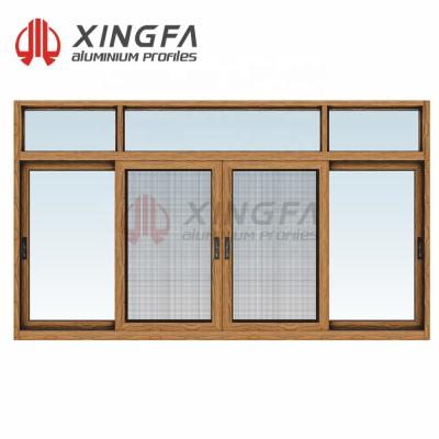 China Sliding Sliding Xingfa Triple Track Aluminum Sliding Window for sale