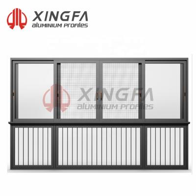 China Modern Xingfa 110 Modern Triple Track Sliding And Energy Efficient Integration Window Series for sale