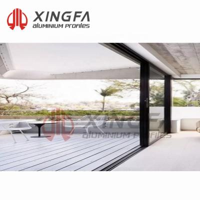 China Modern Design Modern Aluminum Elevator Xingfa ESD140 Sliding Door for sale