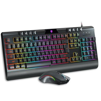 China Keyboard Mouse Combos Wired Gaming Keyboard and Mouse with RGB Backlit for Laptop Gaming PC for sale