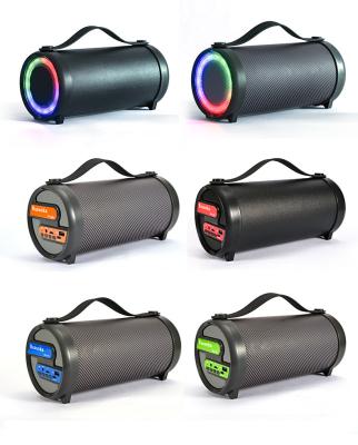 China Wireless Outdoor Portable Blue Tooth Loudspeaker Subwoofer Colorful Barrel Marquee for sale