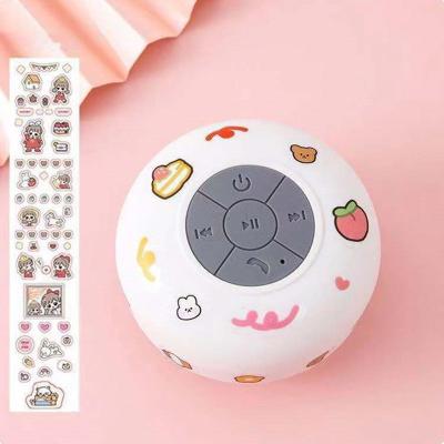 China Wireless Bathroom Tooth Speaker Waterproof Blue Kitchen With Large Suction Cup Portable Mini Small Wireless Speaker+Free Stickers for sale