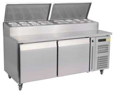 China Single-Temperature Restaurant Equipment Stainless Steel Pizza Worktable Refrigerator for sale