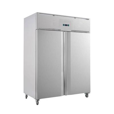 China Single-temperature restaurant kitchen stainless steel 2 door freezer/side by side commercial refrigerator freezer/commercial deep freezer for sale