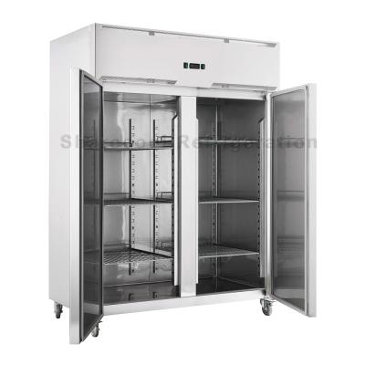 China Commercial Single-Temperature 2 Door Restaurant Stainless Steel Upright Freezer for sale