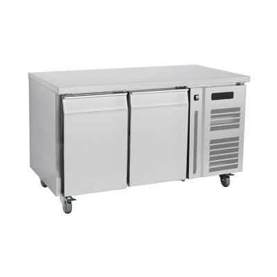 China Single-Temperature 304 Stainless Steel Double Door Bench Freezer Freezer/Table Freezer/Hotel Refrigerator for sale