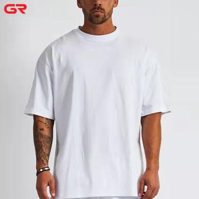 China New Custom Made White Men's T-shirt Plain Loose Blank Men's Breathable T-shirt Anti-wrinkle Blank Oversized Cotton T-shirt for sale