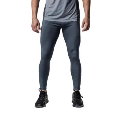 China Customized Breathable Gray Zipper Pocket Leggings Mens Dark Soft Tight Compression Pants for sale