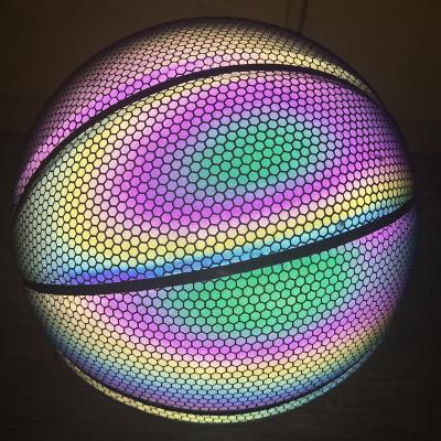 China Reflected By Light / Glow In The Dark Cheap Holographic Reflect Basketball for sale