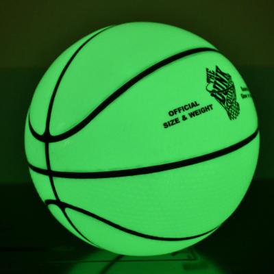 China Reflected Light/Glow in the Dark Size 7/6/5/4 Professional Custom Printed Logo Ball Basketball Kids Basketball Good Quality for sale