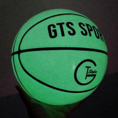 China Reflected By Light / Glow In The Dark Customize Fluorescence Logo Glow In The Dark Luminous Kids Basketball for sale