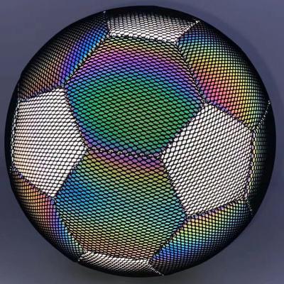 China PU Leather Holographic Reflective Football Reflecting Soccer Ball for sale