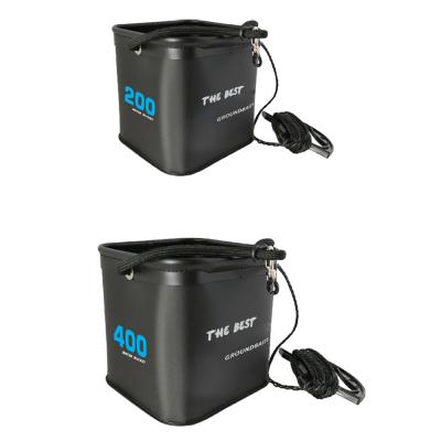 China EVA Carp Fishing Water Bucket EVA Portable Folding Water Bucket Fishing Bucket Including Drop Rope and Clip F16-WB4002 for sale