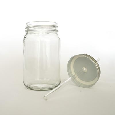 China Wholesale Clear Empty Glass Custom Mason Jars Stocked 16oz Mason Jar for sale