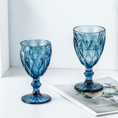 China Wholesale Modern Vintage Wine Glass Goblets Colored Goblet for sale