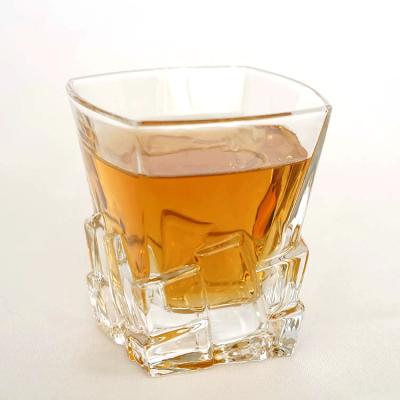 China Wholesale Special Shaped Elegant Old-fashioned Square Whiskey Glass Tumbler For Party for sale