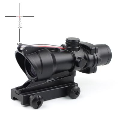 China Perfect Waterproof KQ Real 4x32 Scope Fiber Optics Tactical Red Hunting Scope for sale