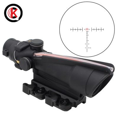 China Aluminum KQ Hunting Real 5x35 Fiber Optics Red Chevron Reticle Scope Tactical Sight for sale