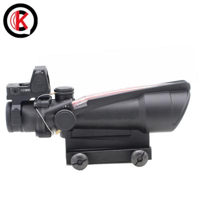 China KQ Acog 5x35 Fiber Optics Aluminum Red Green Dot Sight Tactical Holographic Optics Scope With Red Rmr Dot Sight for sale